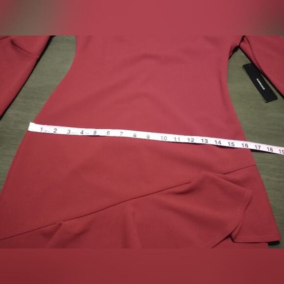 Lulus Sensational Statement Red Ruffled Bodycon Dress Size Small - Picture 7 of 16